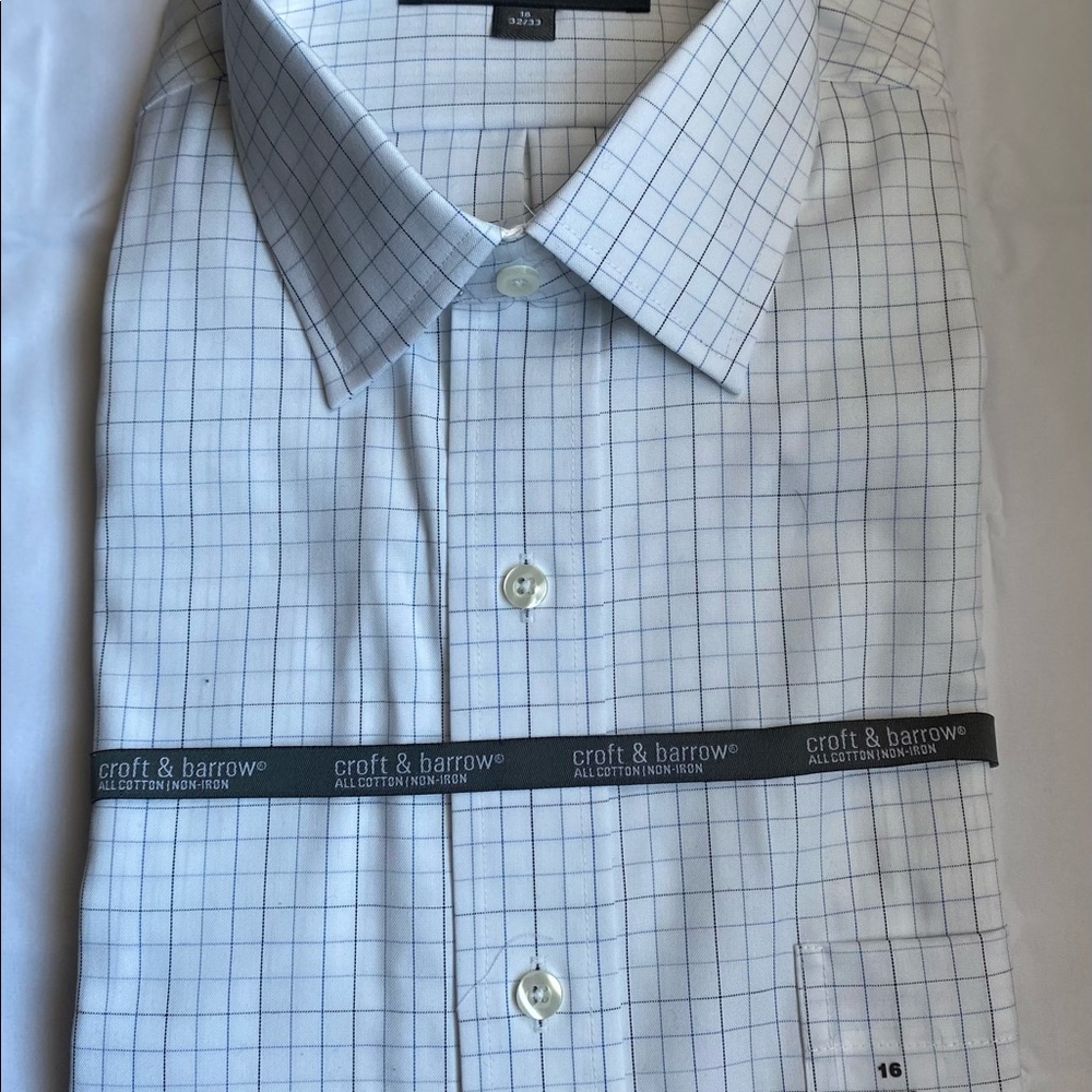 Croft and Barrow- All cotton non iron shirt -16 32/33